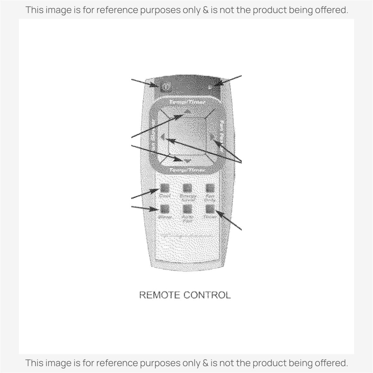 Anderic RRFRIG01 replacement remote control for Frigidaire air conditioners with clearly labeled function buttons.