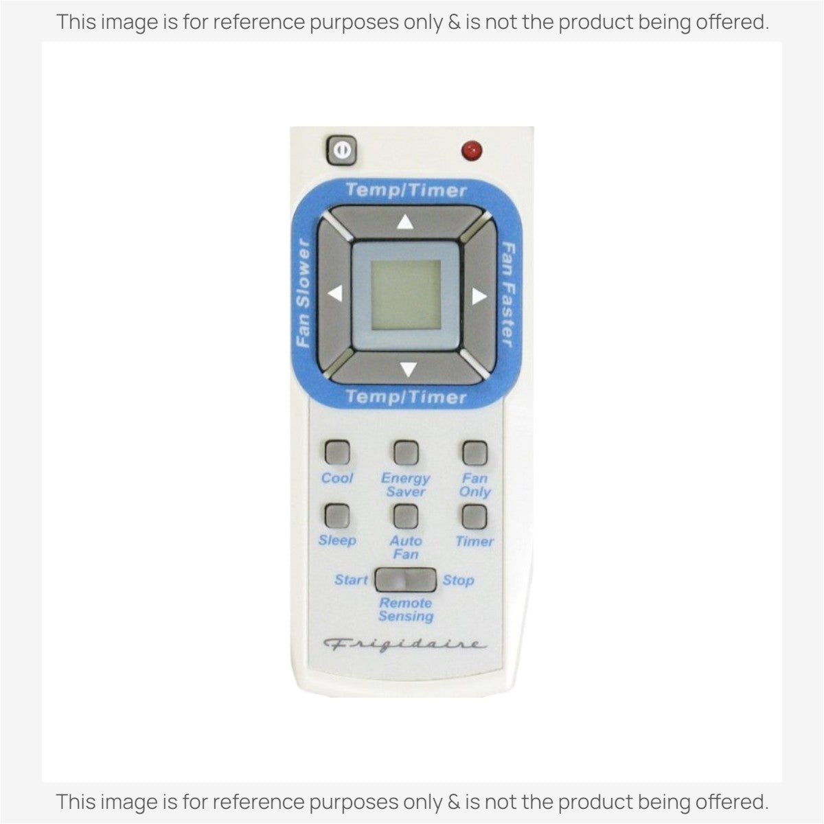 Anderic replacement remote control for Frigidaire air conditioner, white with blue accents and LCD screen.