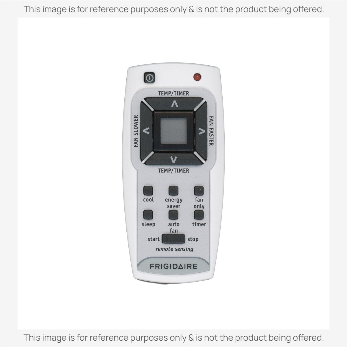 Anderic replacement remote for Frigidaire window AC units with temperature, fan, and energy saver control buttons.