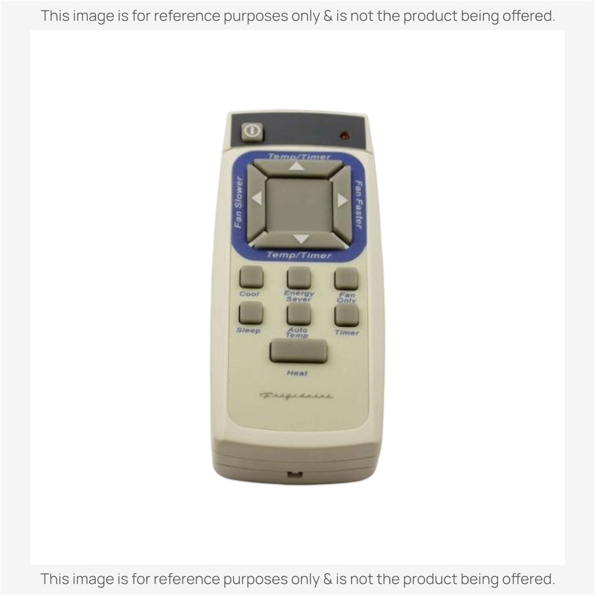 Anderic replacement remote control for Frigidaire air conditioner, featuring grey buttons and blue accents.