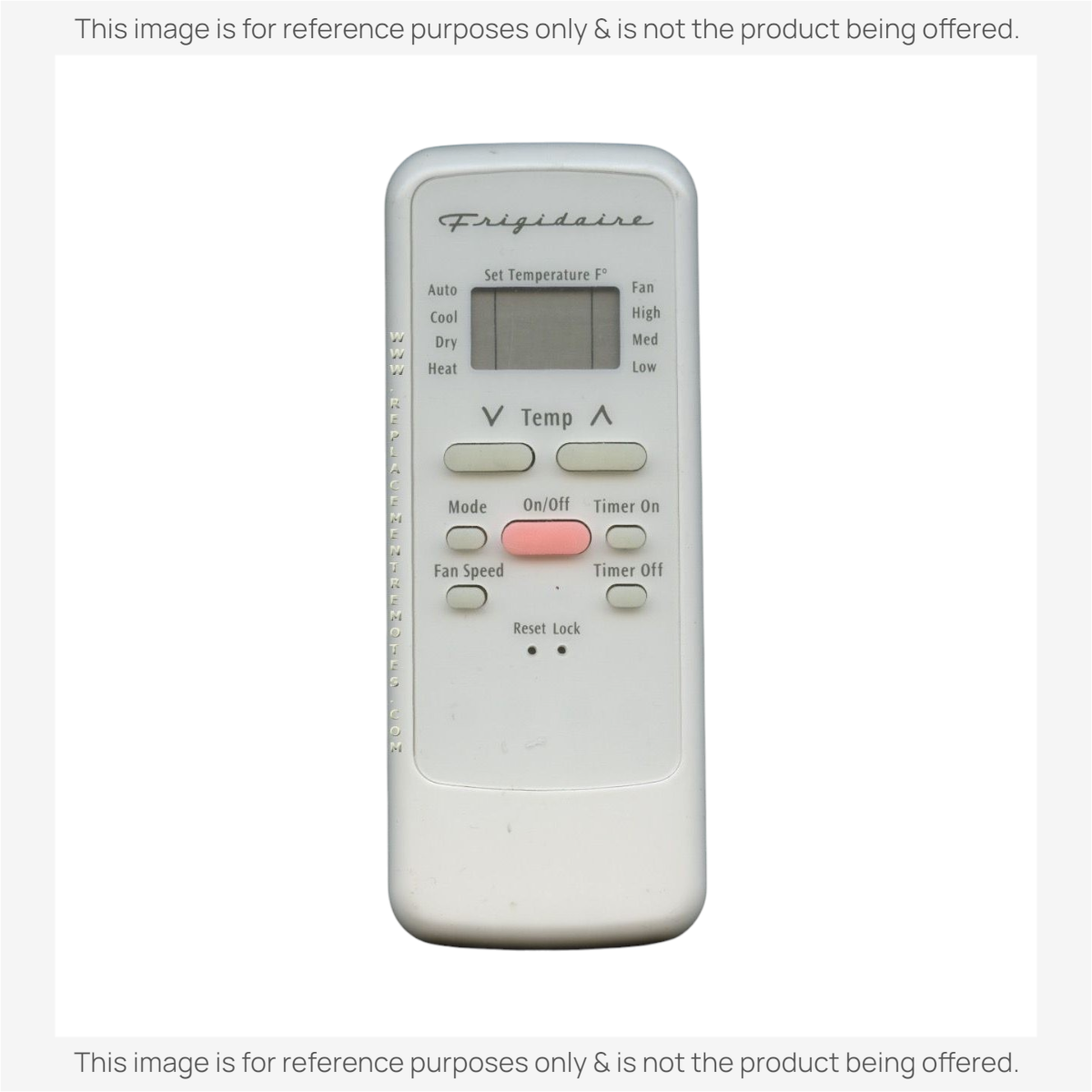 Anderic replacement remote control for Frigidaire air conditioners with LCD screen, temperature buttons, and modes.