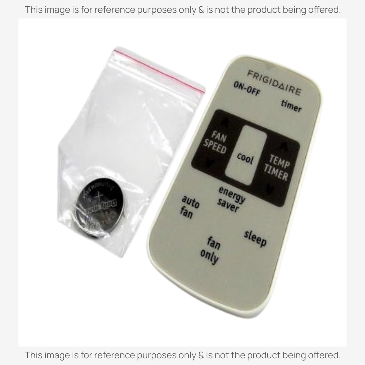 Anderic replacement remote control for Frigidaire air conditioners with a white casing and black button interface.