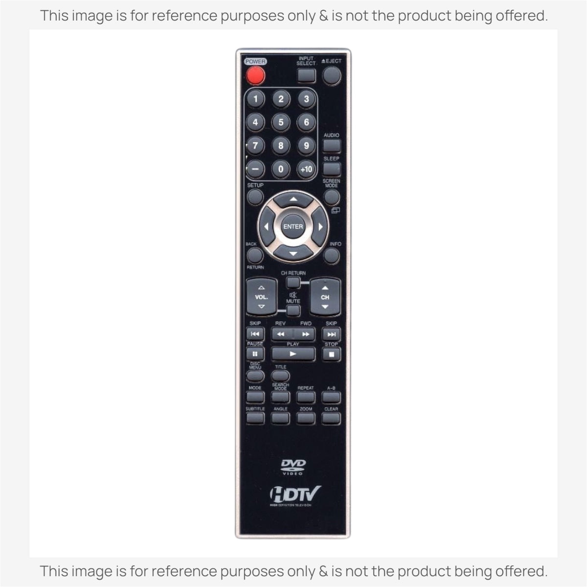 Anderic replacement remote control for Funai NF013UD TV and DVD players featuring full playback and menu buttons.