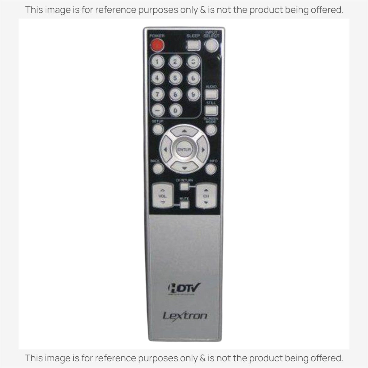 Anderic RR015UD substitute TV remote control for Funai with large, easy-to-read buttons and a silver finish.