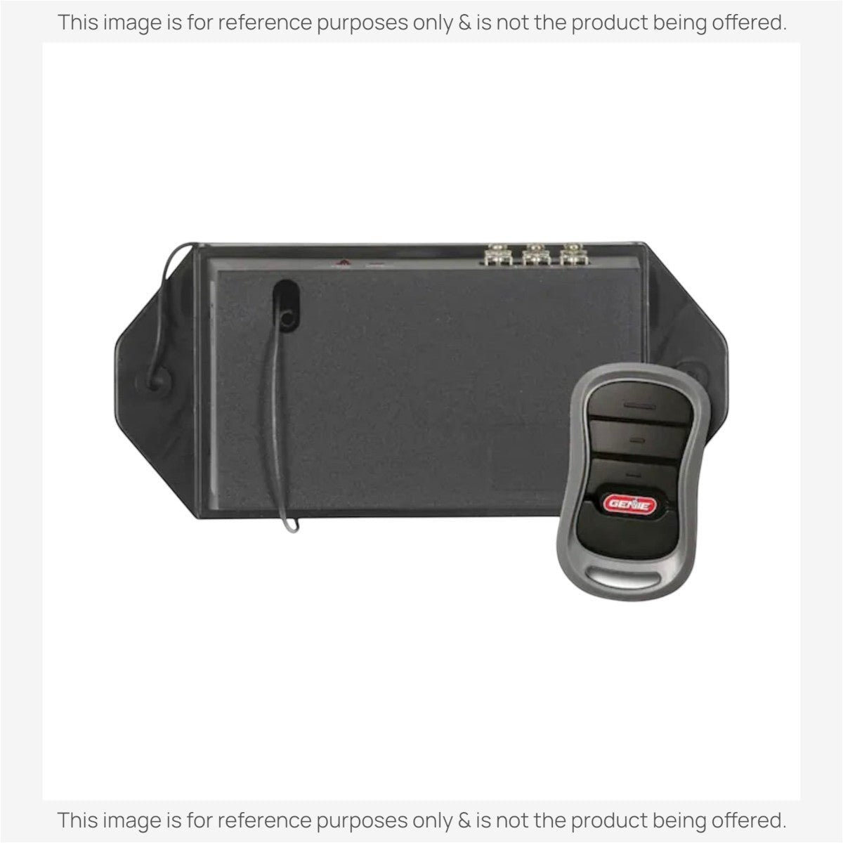Anderic garage door opener conversion kit with black receiver unit and three-button remote control