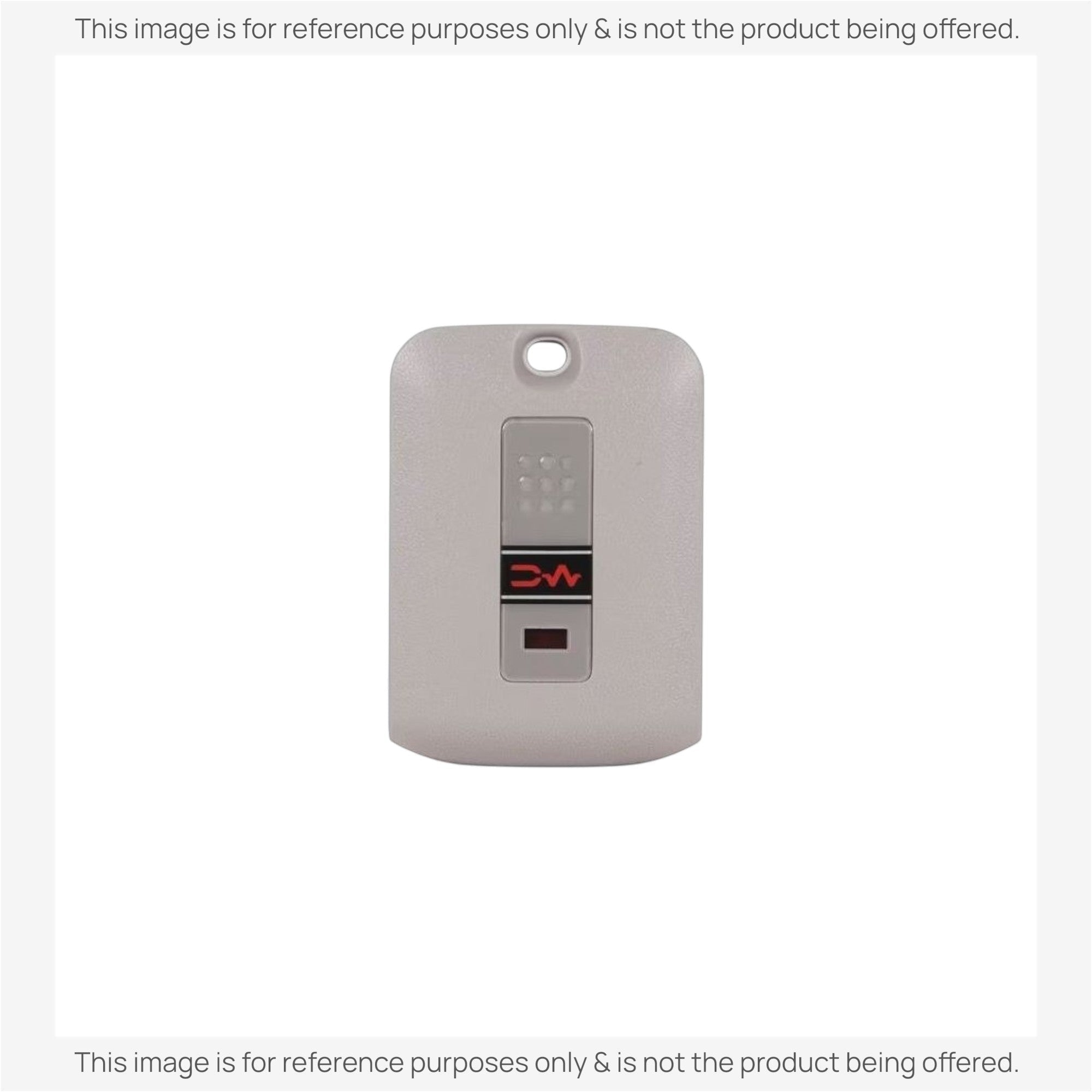 Anderic 300 MHz two-button garage door opener remote control in a compact grey keychain design.