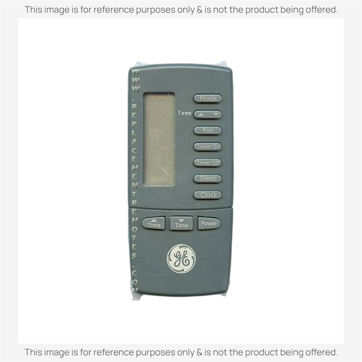 Anderic KTN828 grey remote control for GE air conditioners featuring an LCD screen and multiple function buttons.