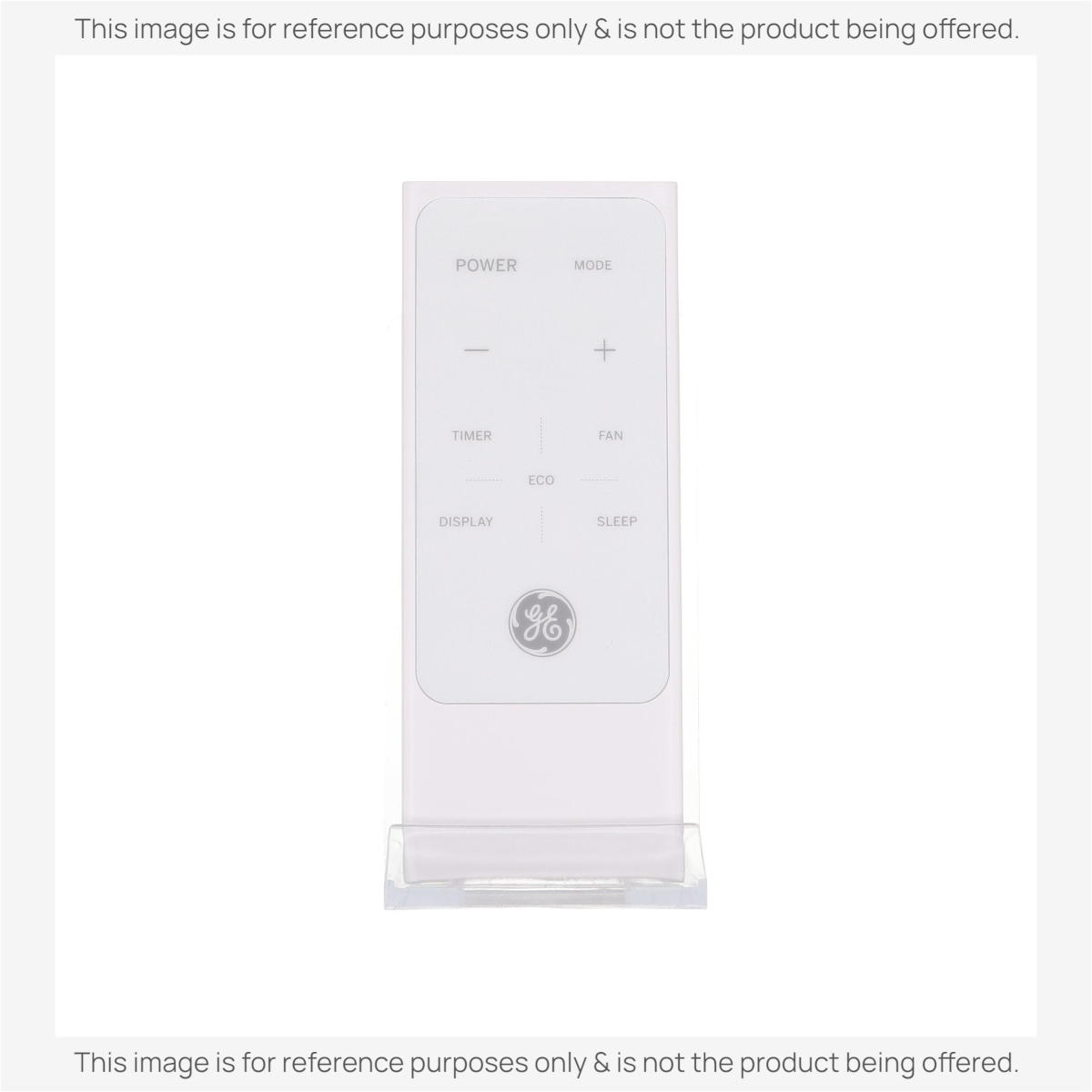 Anderic white remote control for GE air conditioner units featuring a minimalist button layout and LCD screen