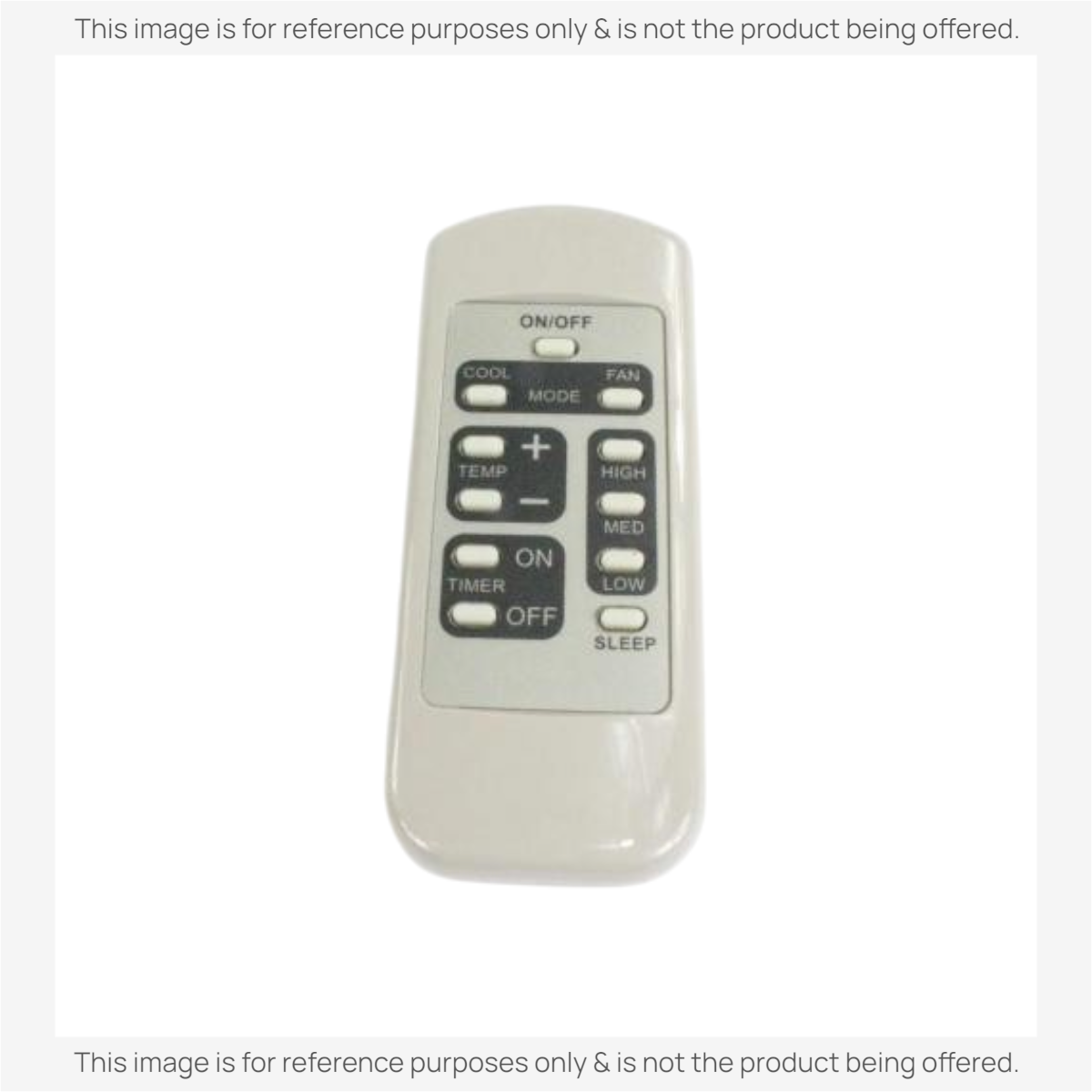 Anderic replacement remote control for GE air conditioners with grey casing and clearly labeled function buttons.