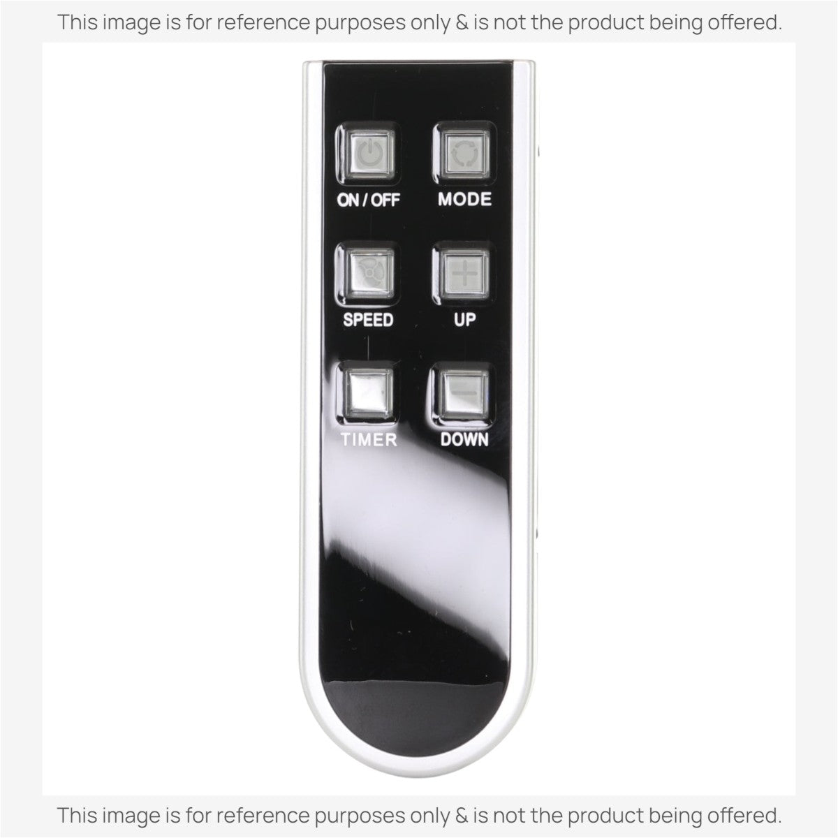 Anderic replacement remote control for GE portable air conditioners with black glossy finish and six silver buttons.