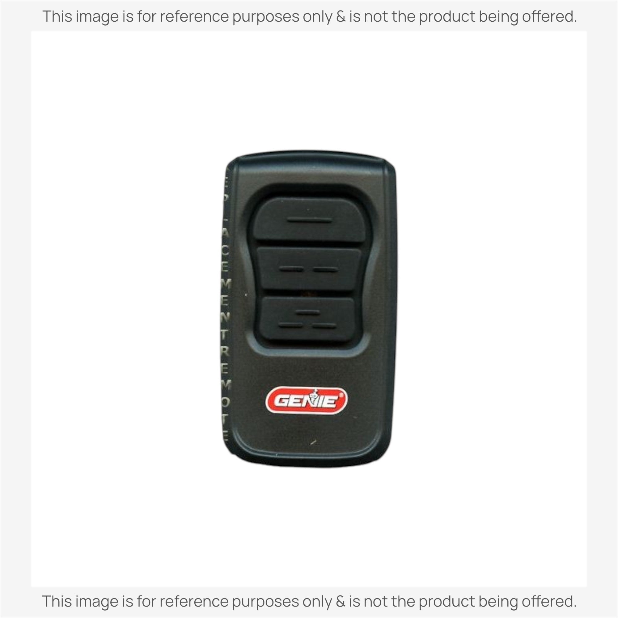 Anderic 3-button garage door remote replacement for Genie Intellicode systems in black with a compact design.