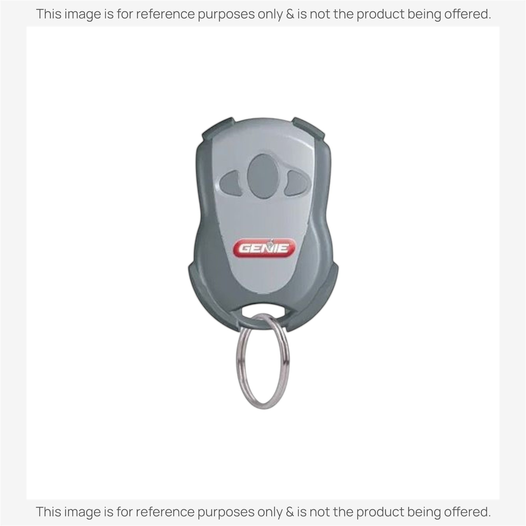 Anderic 3-button keychain remote for Genie garage door openers in grey with a compact, durable design.