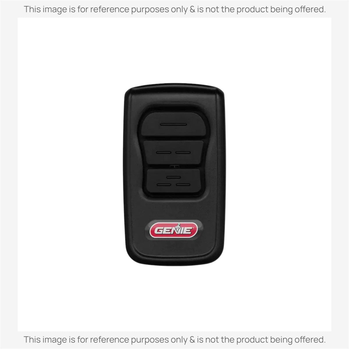 Anderic 3-button garage door opener remote for Genie systems with black casing and central logo