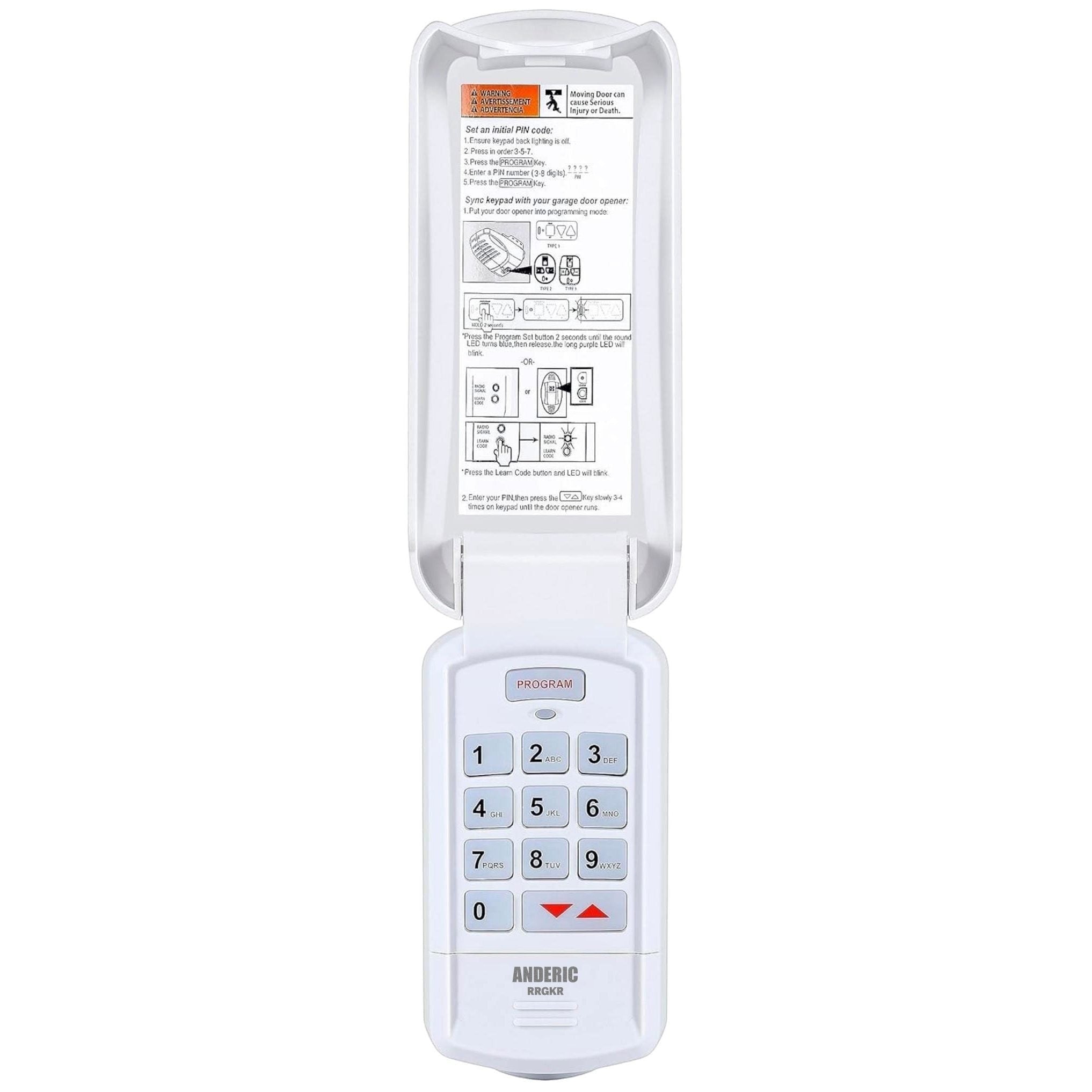Anderic Substitute for Genie GK-R Intellicode Keypad Garage Door Opener Remote Control [GK-R]