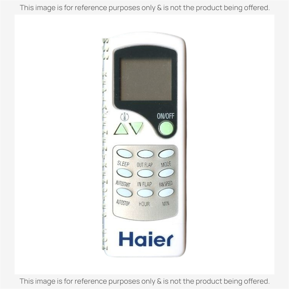 Anderic replacement remote control for Haier air conditioners featuring a backlit LCD screen and numeric keypad