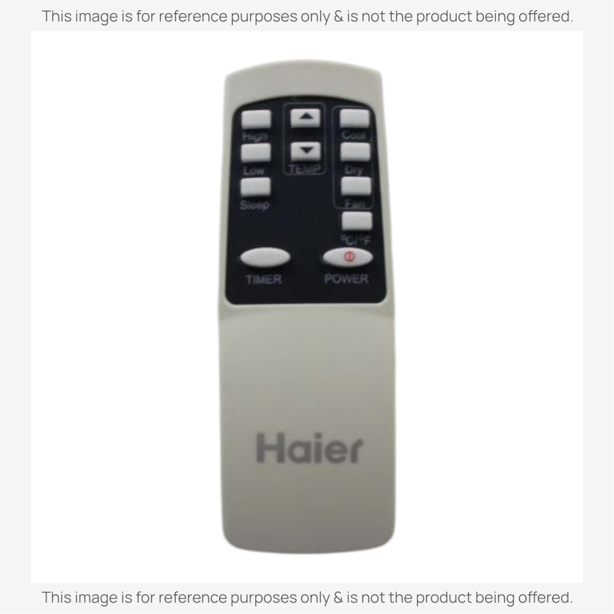 Anderic replacement remote control for Haier air conditioners with white casing and black button interface