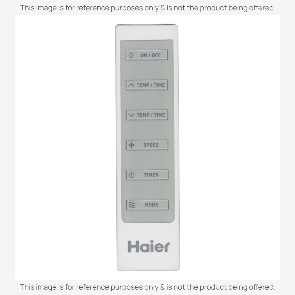 Anderic RR2054 replacement remote control for Haier WJ26X24023 portable air conditioner with white and grey buttons.