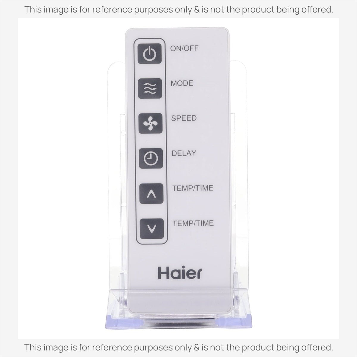 Anderic replacement remote control for Haier WJ26X23870 portable air conditioner with white finish and clear buttons.