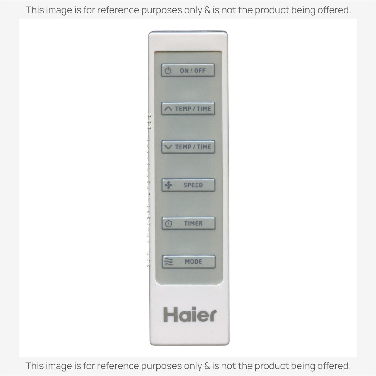 Anderic replacement remote control for Haier portable air conditioner with power, temp, speed, and mode buttons.