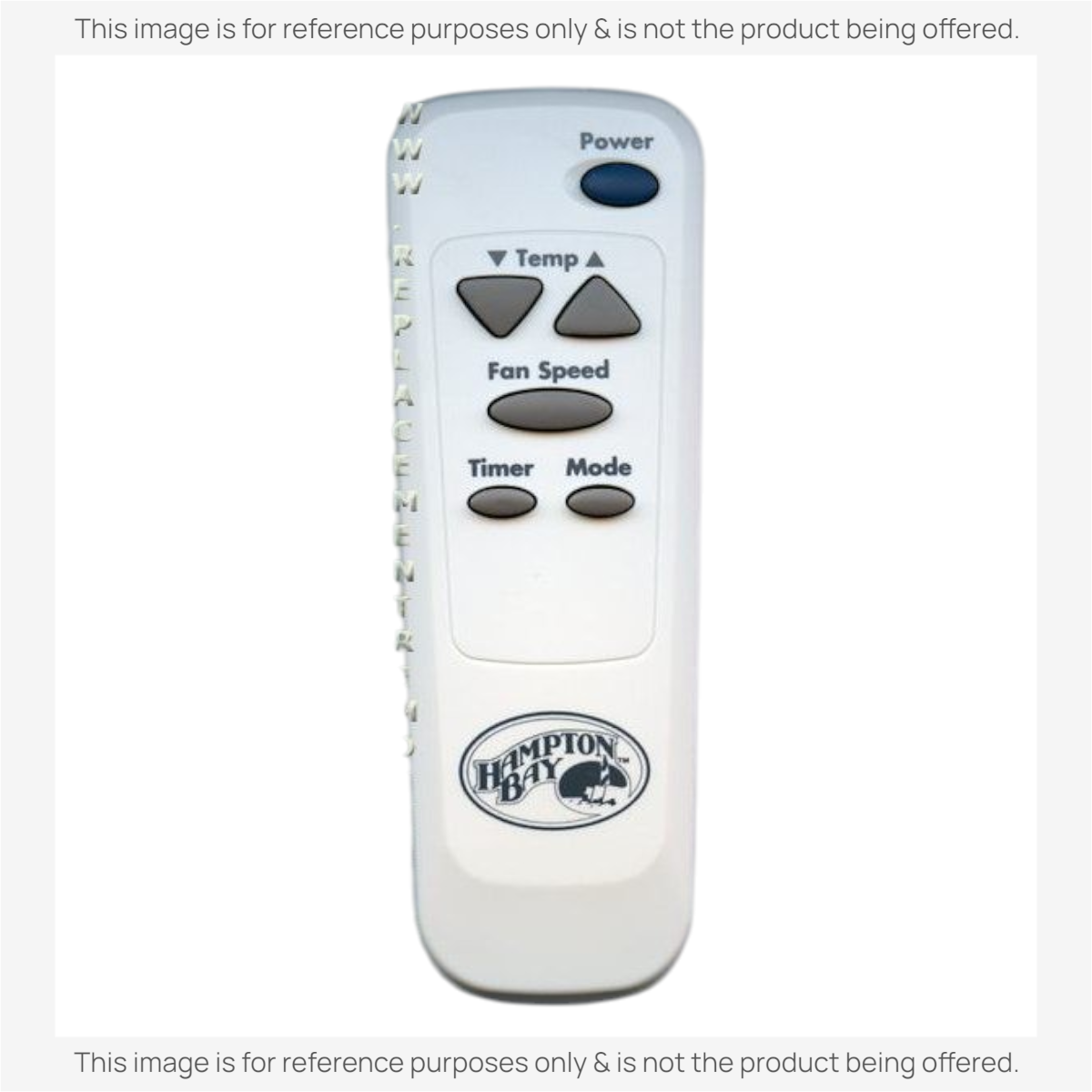 Anderic replacement remote control for Hampton Bay air conditioner units with power, temp, fan, timer, and mode buttons