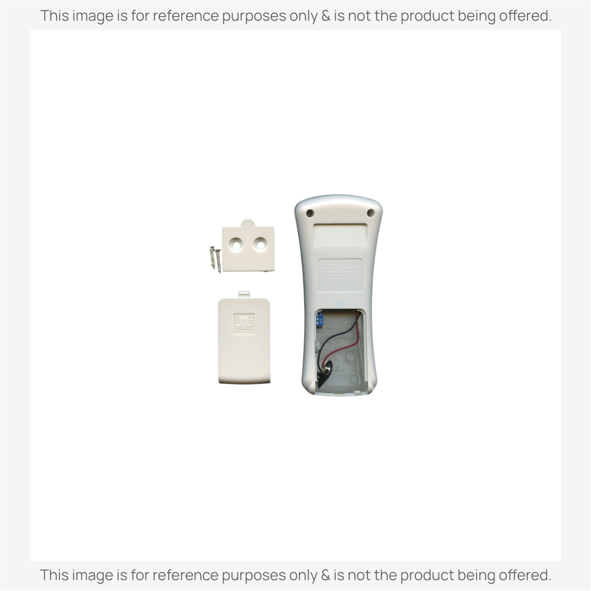 Anderic replacement remote control for Hampton Bay ceiling fans showing the battery compartment and mounting bracket.