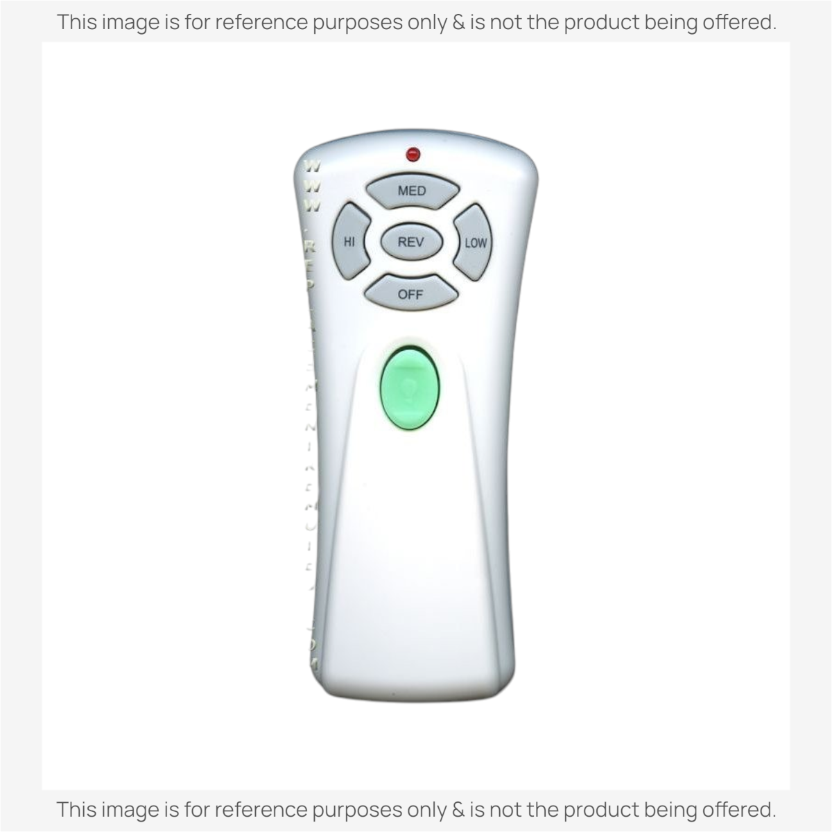 Anderic replacement remote control for Hampton Bay ceiling fans with fan speed, light, and power buttons.