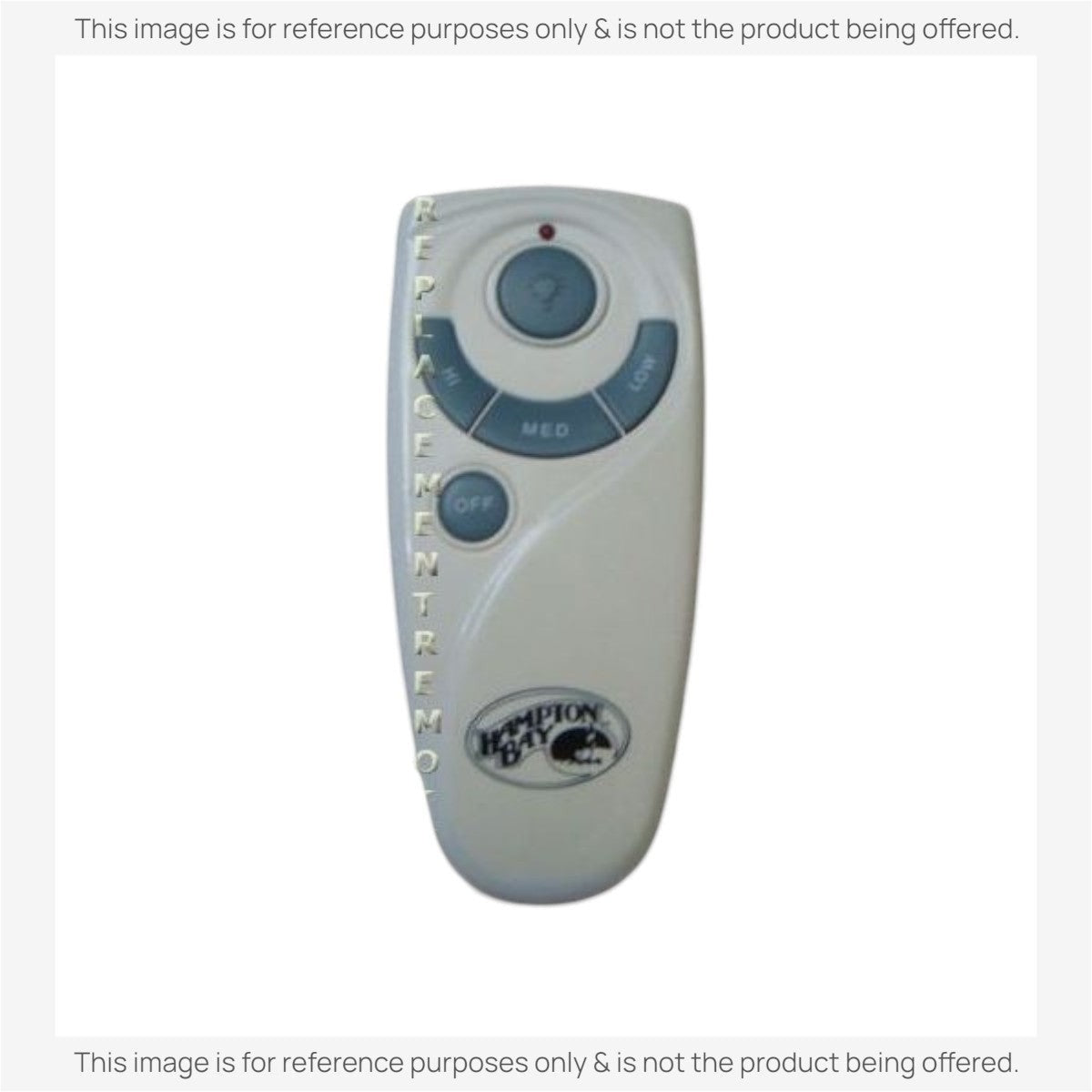 Anderic white replacement remote control for Hampton Bay ceiling fans with light and speed buttons.