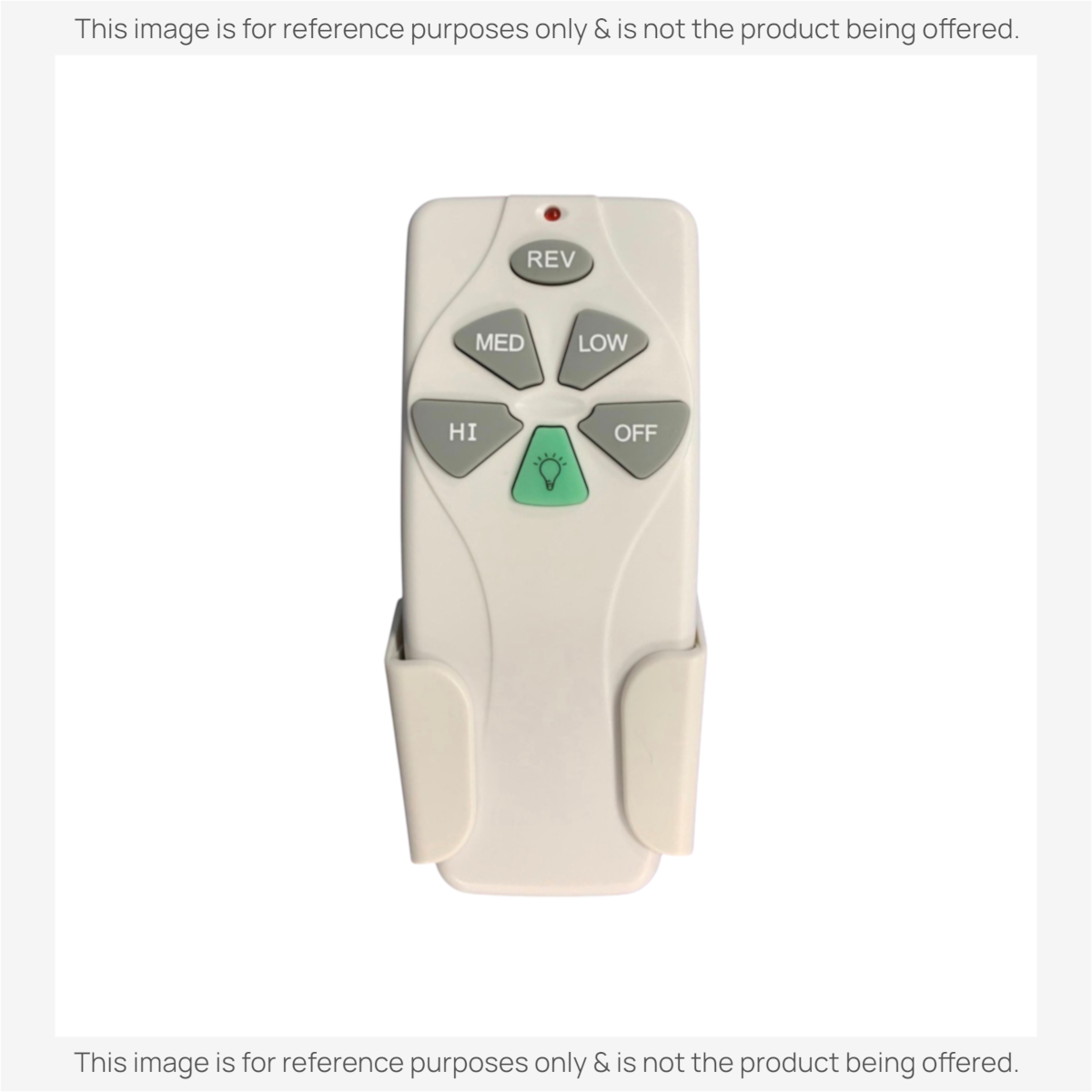 Anderic replacement remote control for Harbor Breeze ceiling fans in white with grey speed buttons and light control.