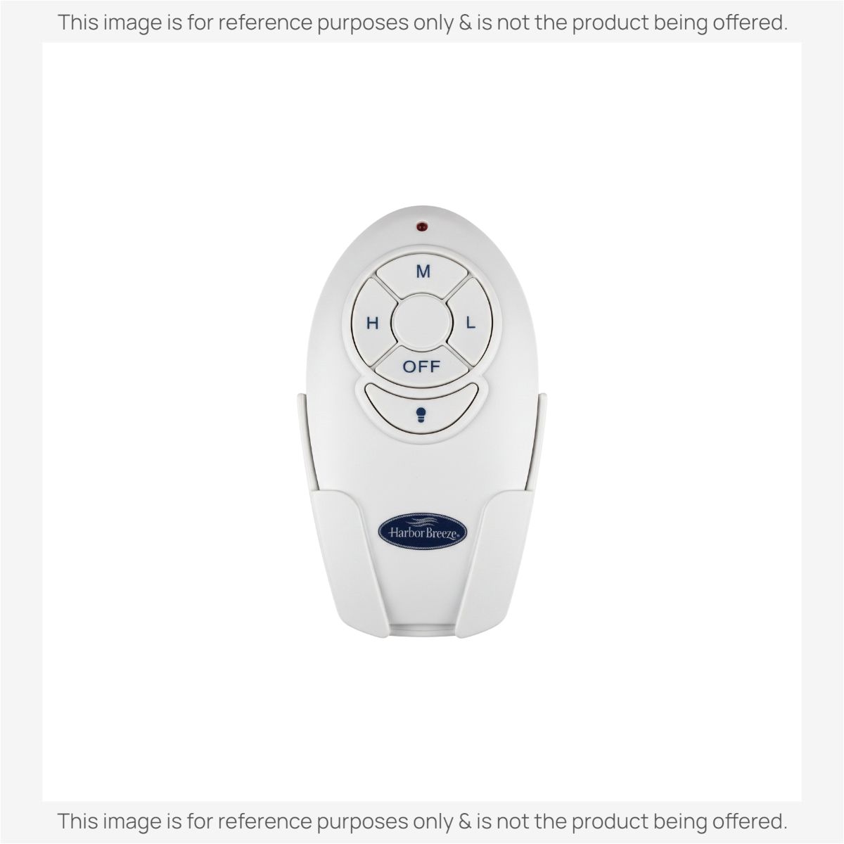 Anderic white replacement remote control for Harbor Breeze ceiling fans with speed and light buttons in a wall mount.