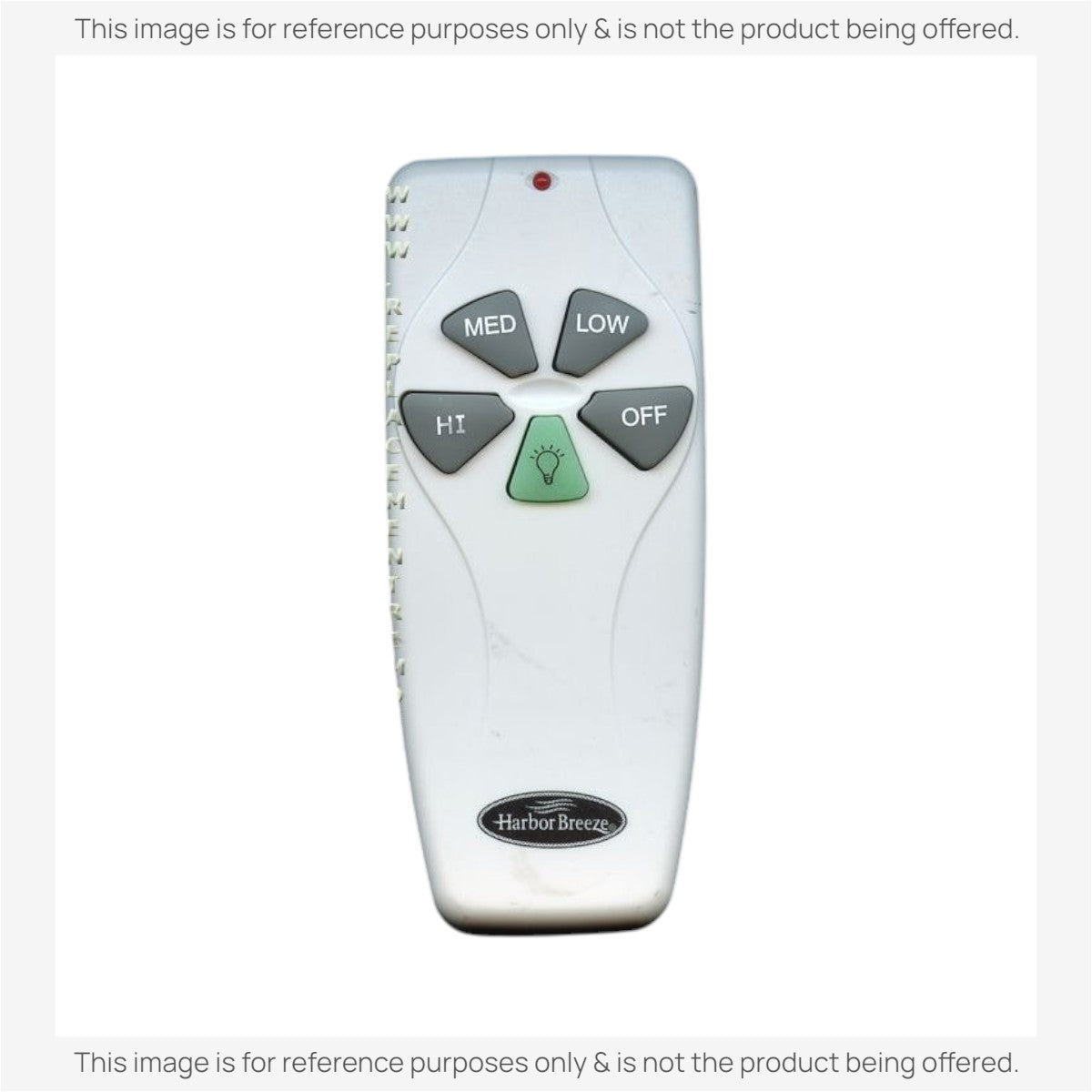 Anderic replacement remote control for Harbor Breeze ceiling fans with speed settings and light dimming button.