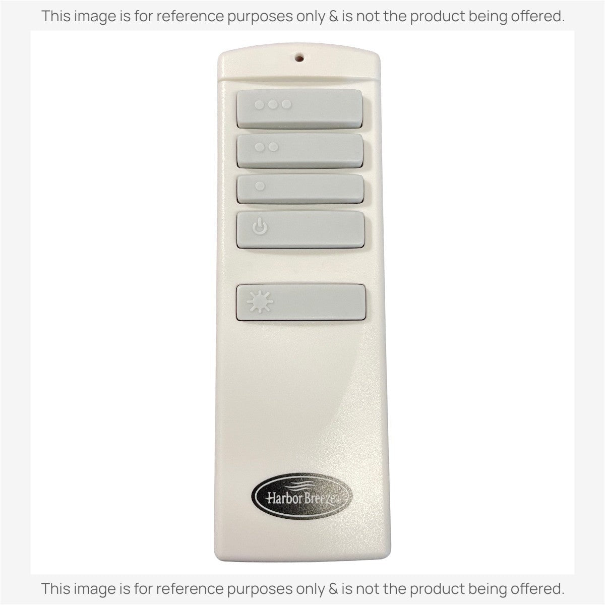 Anderic white ceiling fan remote control with speed, power, and light dimming buttons for Harbor Breeze fans.