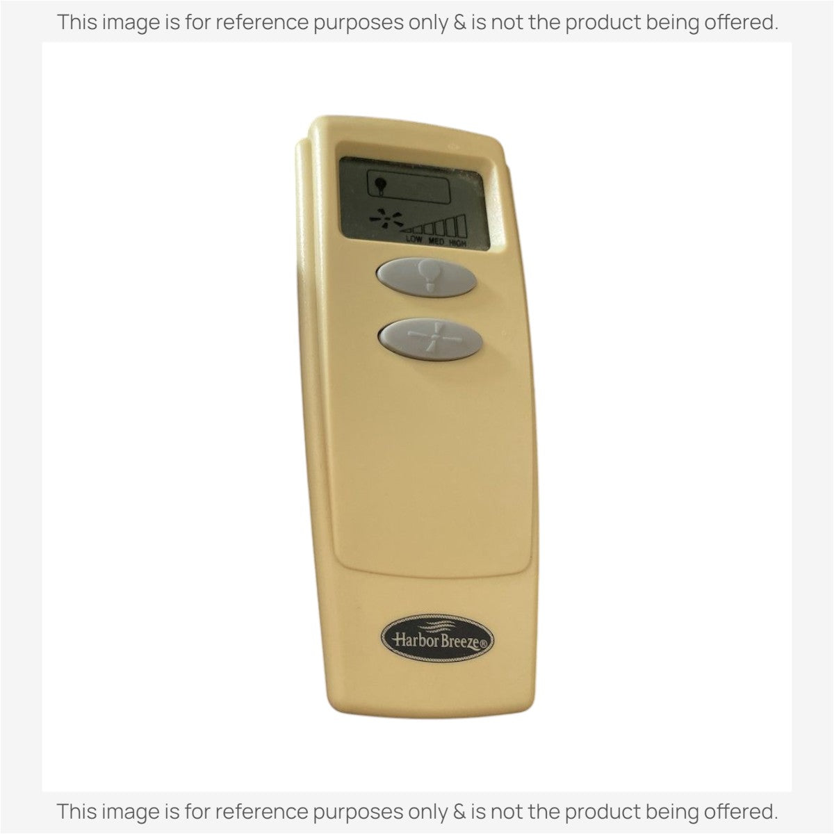 Anderic substitute remote control for Harbor Breeze ceiling fans in beige with light and fan speed buttons.