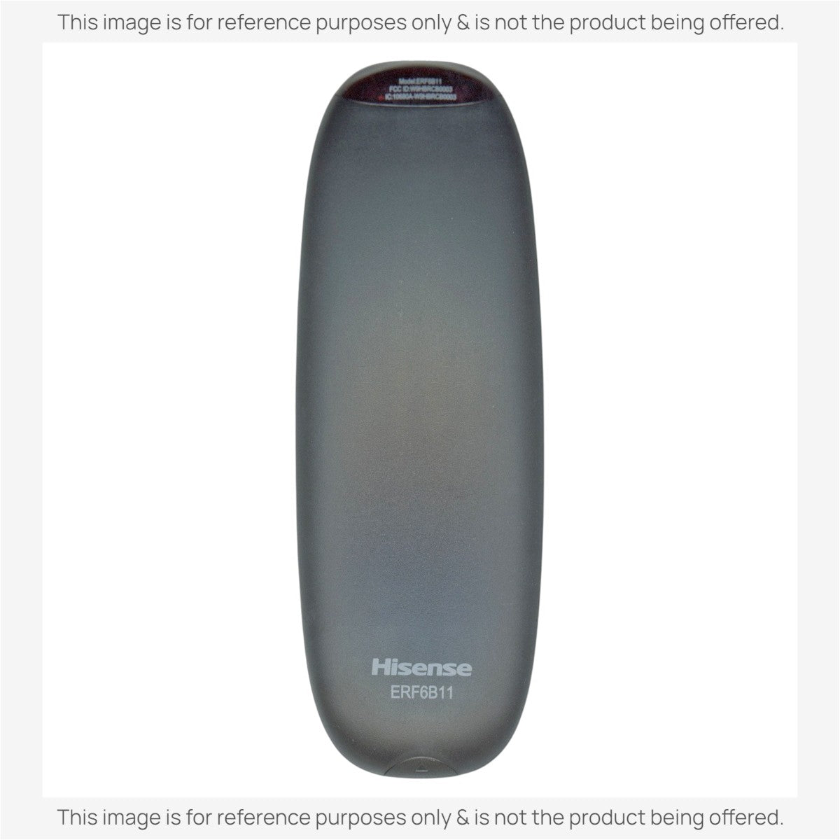 Anderic black infrared replacement remote control for Hisense TVs, showing the back panel with model branding.