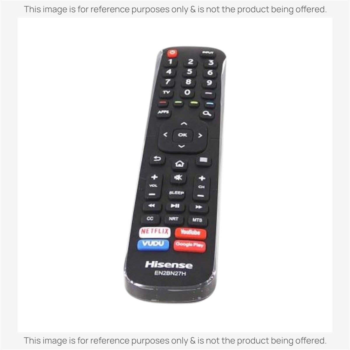 Anderic replacement remote control for Hisense smart TVs with dedicated streaming app buttons and navigation keys.