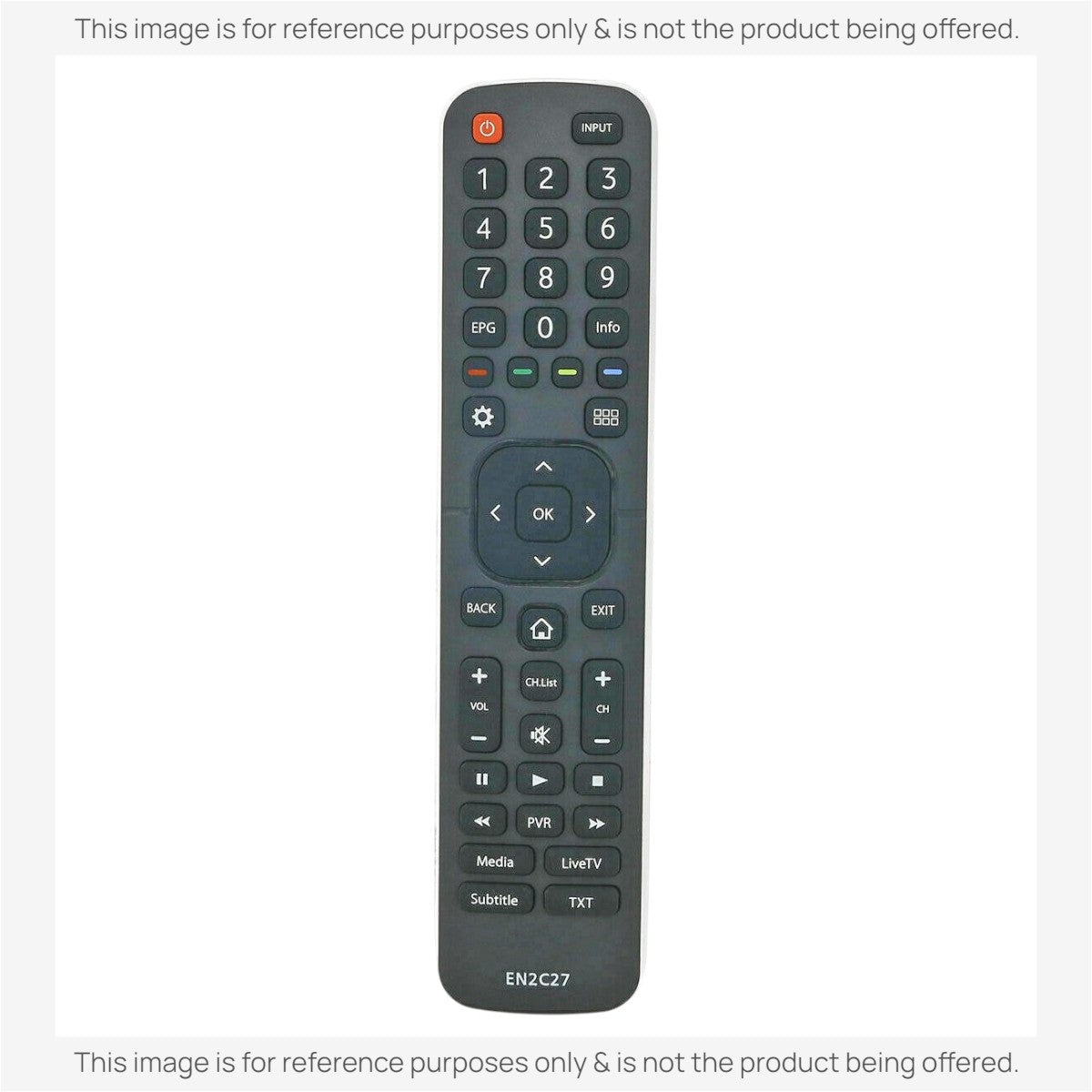 Anderic replacement remote control for Hisense TVs, featuring a black design with standard navigation buttons.