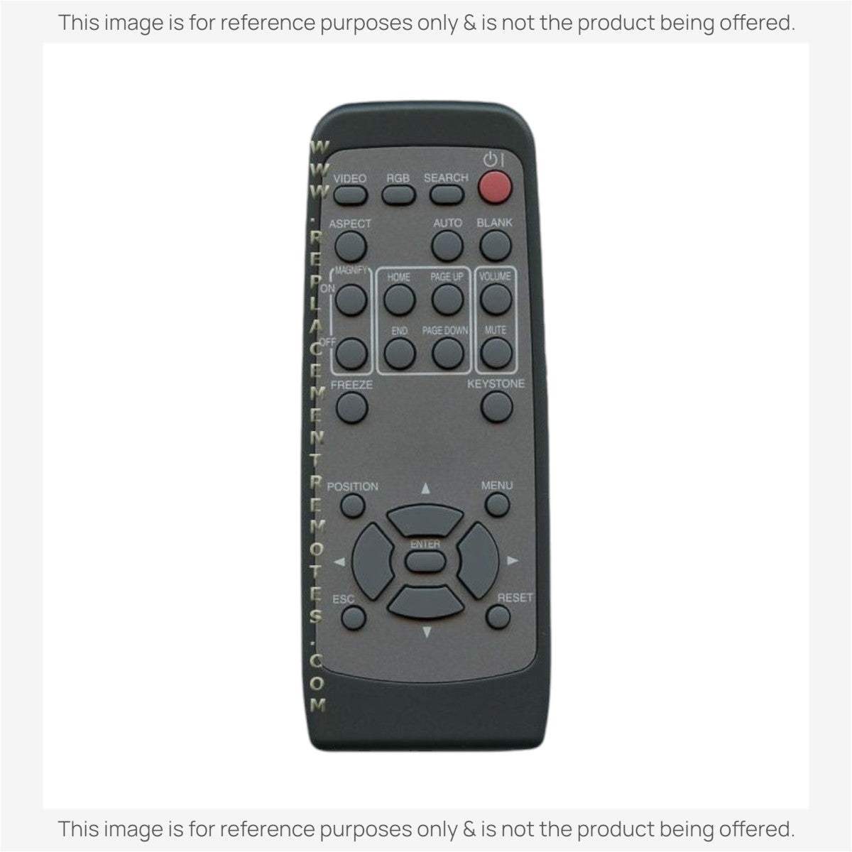 Anderic replacement remote control for Hitachi projectors with black casing and grey button layout.