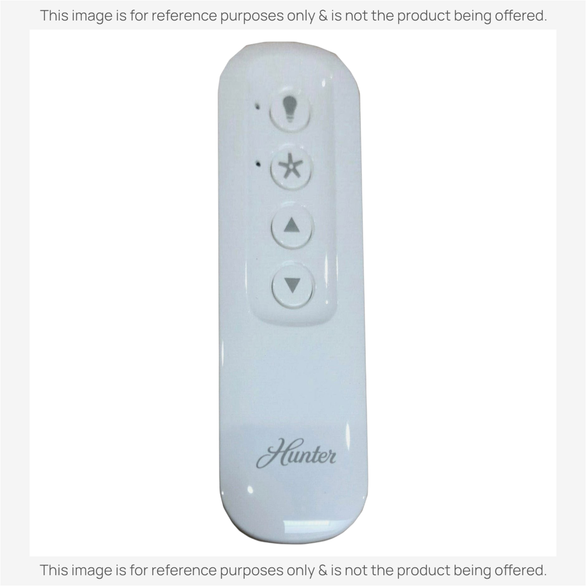 Anderic white ceiling fan remote control replacement for Hunter K6019-02 with light and fan speed buttons