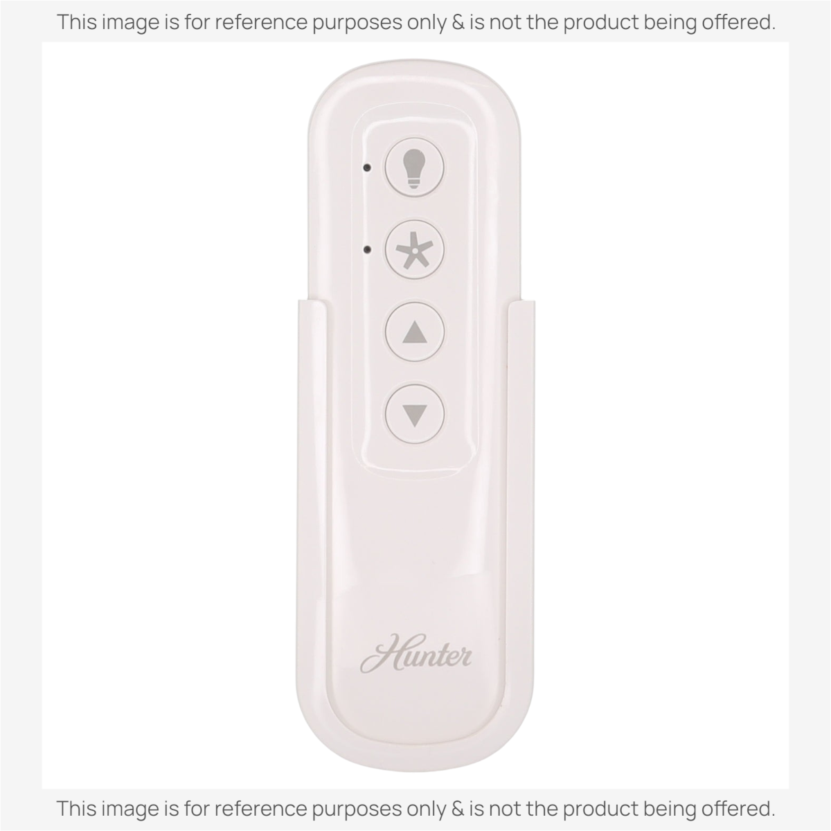 Anderic replacement remote control for Hunter ceiling fans with light and fan speed buttons in white finish