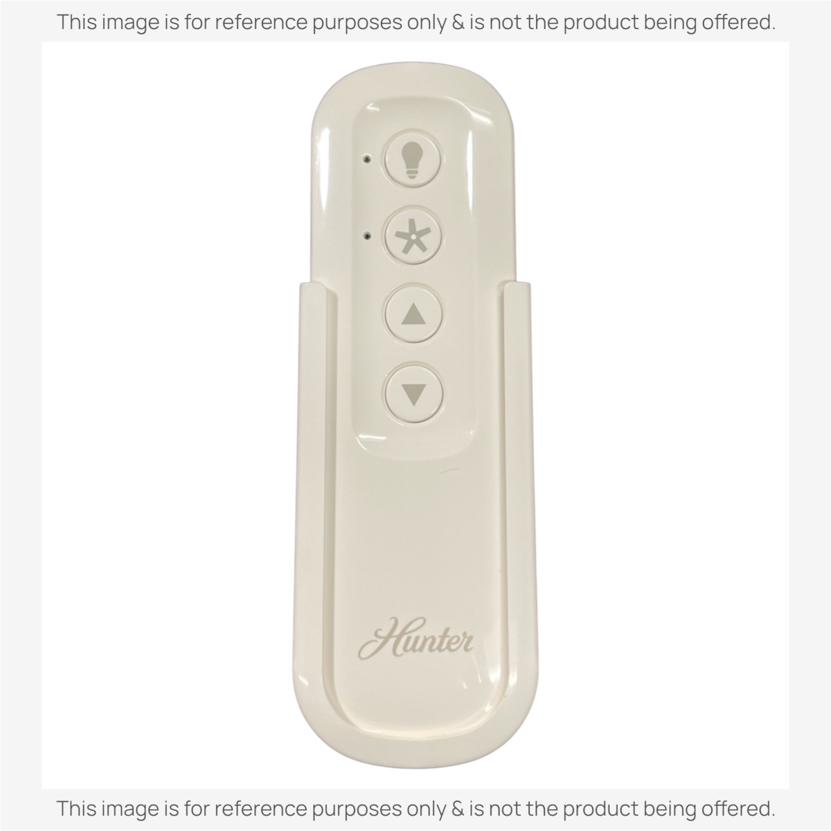 Anderic replacement remote control for Hunter ceiling fans with light and fan speed buttons in a white finish.