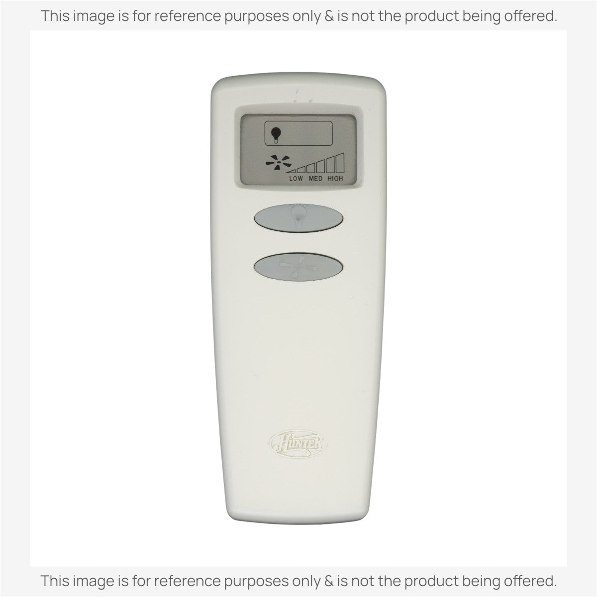 Anderic white replacement remote control for Hunter ceiling fans with light and speed adjustment buttons.