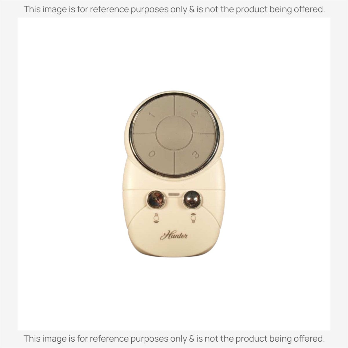 Anderic ceiling fan remote control, a white substitute for Hunter IN2TX30 with grey speed buttons and light controls.