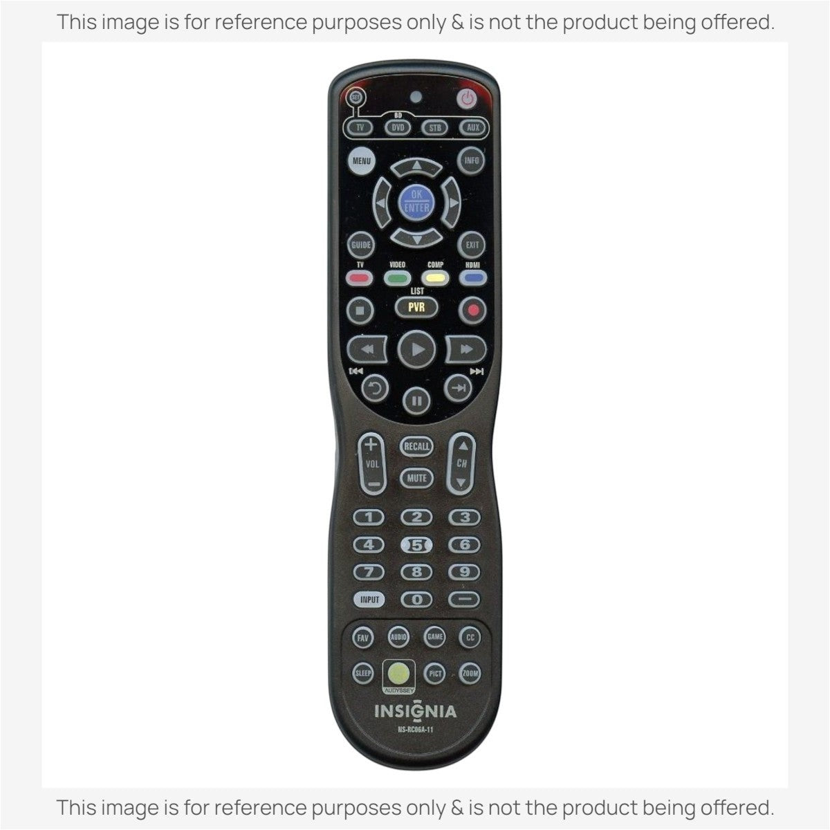 Anderic universal remote control for Insignia TVs with backlit keypad and dedicated smart streaming buttons
