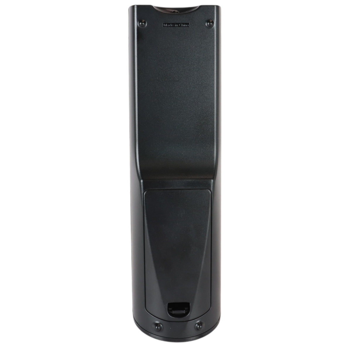 Anderic black replacement remote control for Integra RC711M receiver, back view showing battery compartment