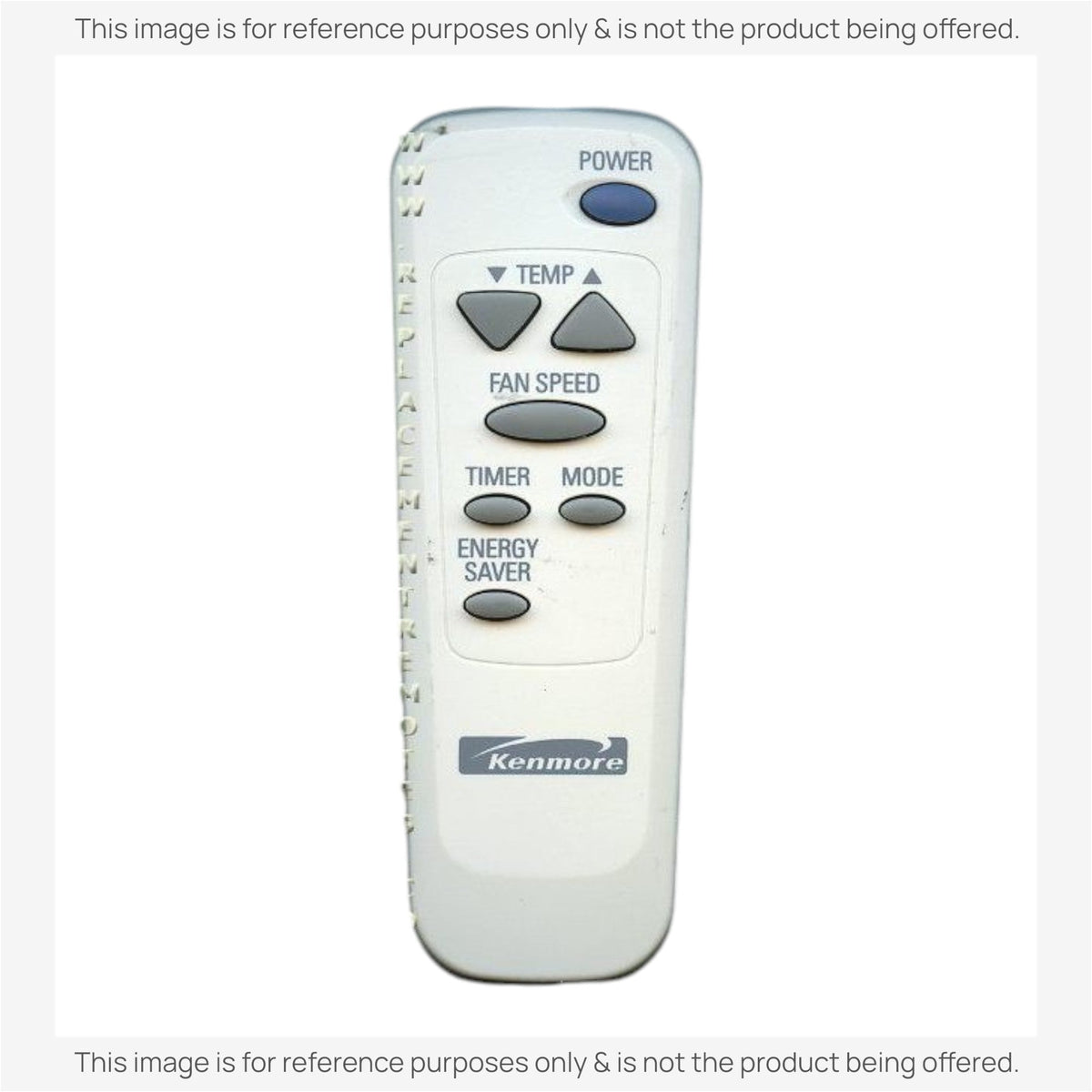 Anderic replacement remote control for Kenmore air conditioners with power, temp, fan speed, timer, and mode buttons.