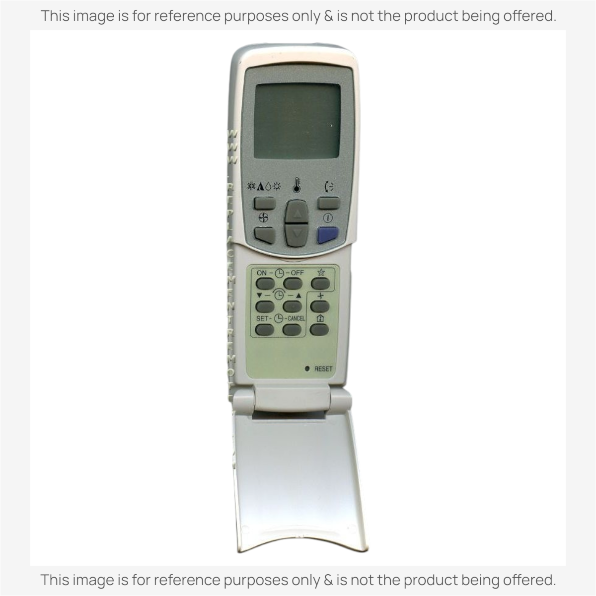 Anderic KTN828 universal air conditioner remote control with backlit LCD display and flip-down keypad cover