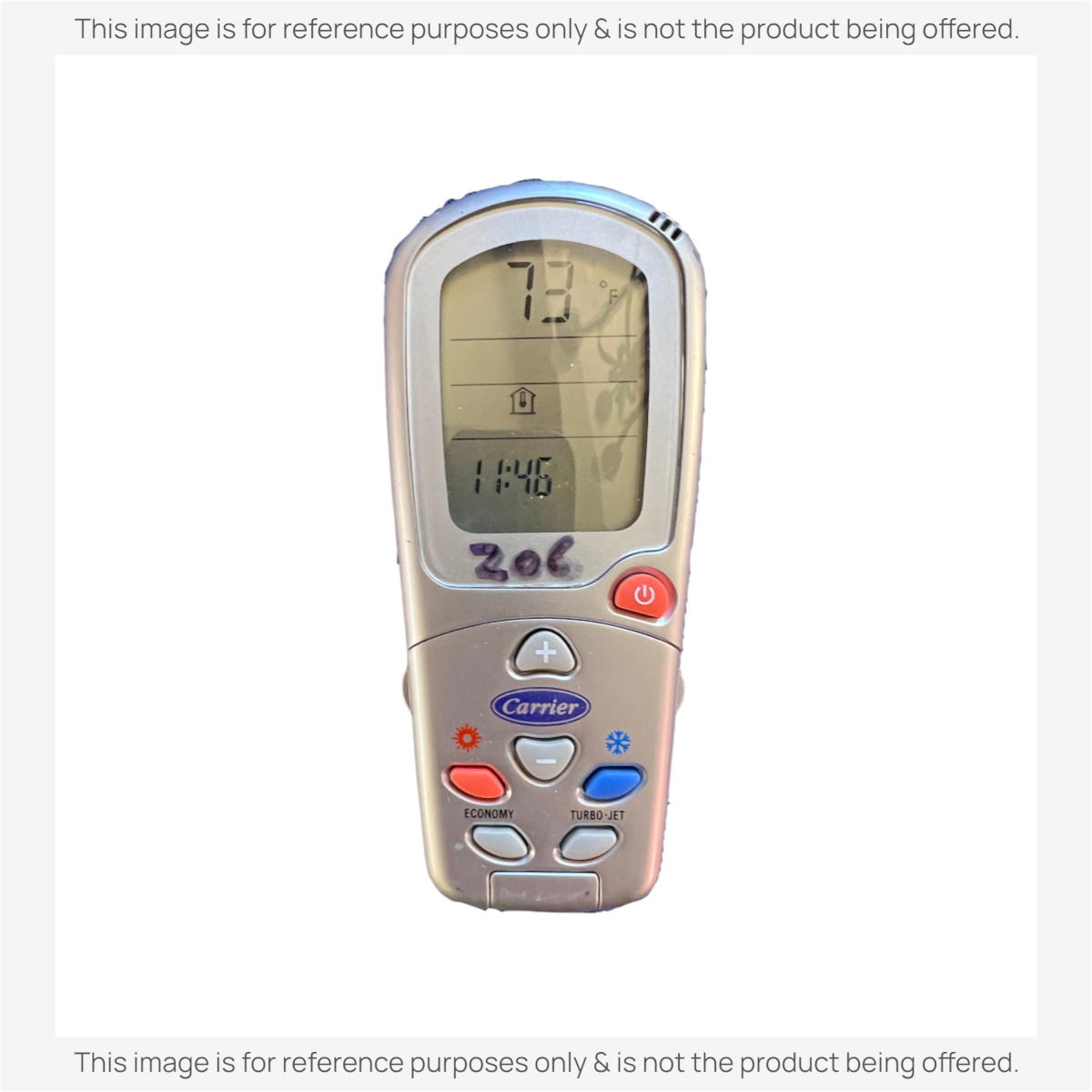 Anderic KTN828 replacement remote for Carrier air conditioners with backlit LCD screen and multi-function buttons.