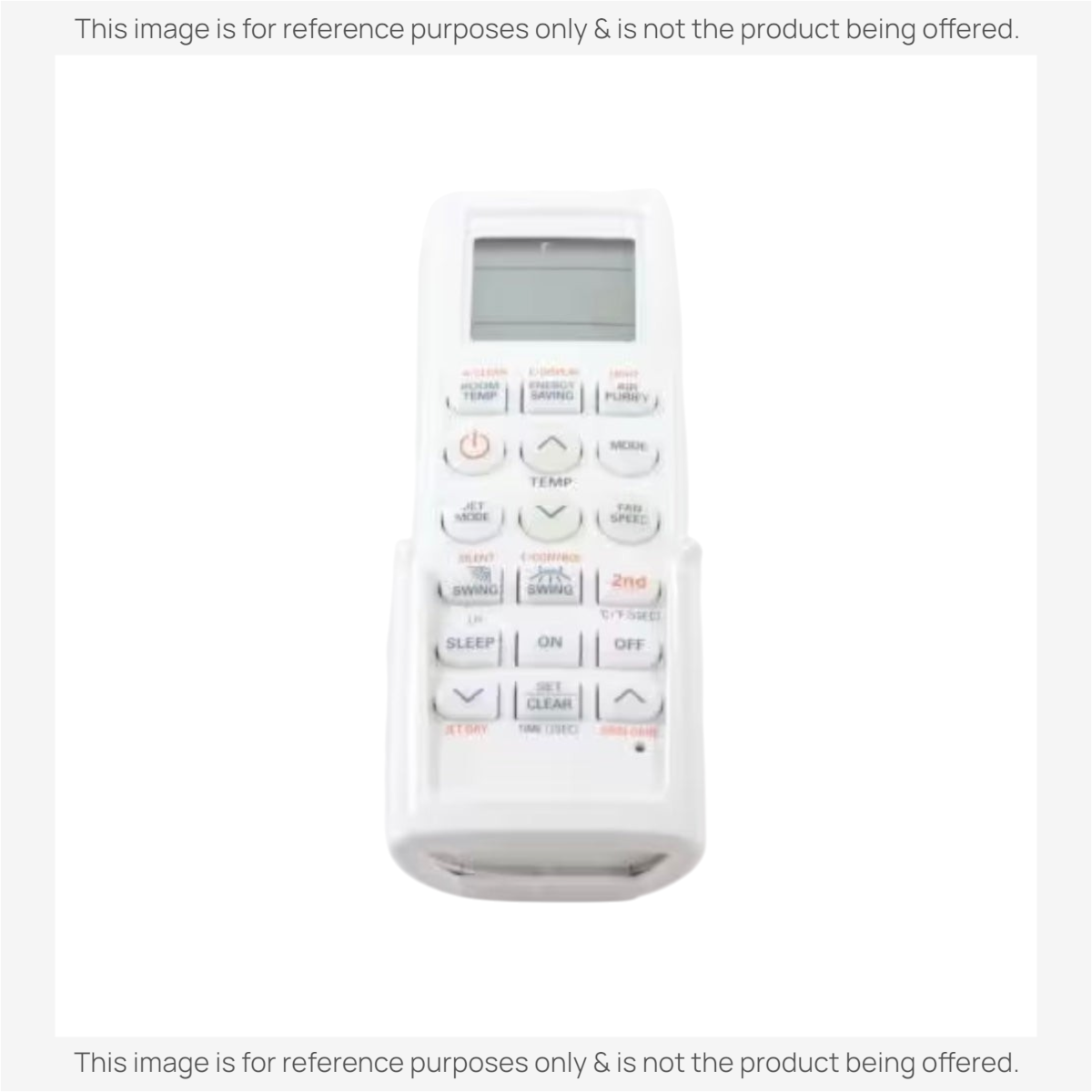 Anderic KTN828 white universal air conditioner remote control with backlit LCD display and multi-function buttons.