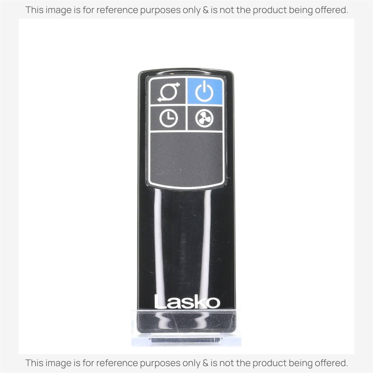 Anderic replacement remote control for Lasko tower fans in black with power, oscillation, timer, and speed buttons.