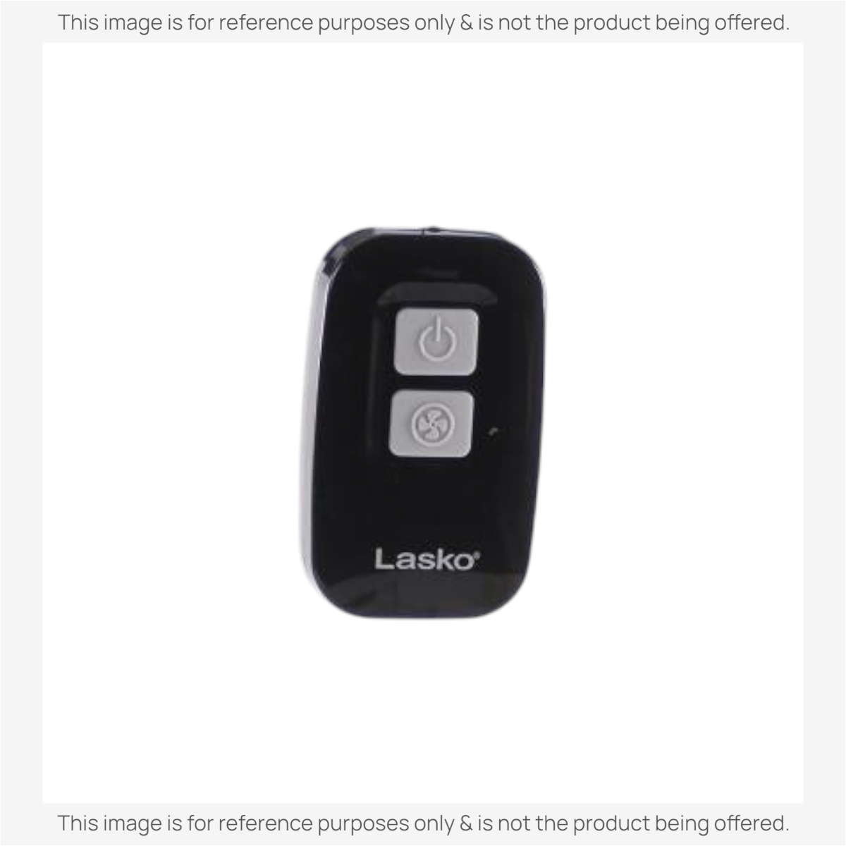 Anderic replacement remote control for Lasko upright fans in black with two grey buttons and power icon