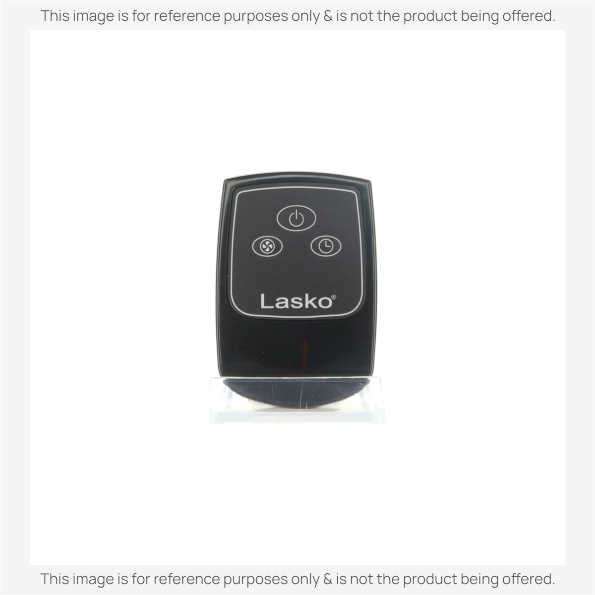 Anderic replacement remote control for Lasko floor fans in black with power, speed, and timer buttons.